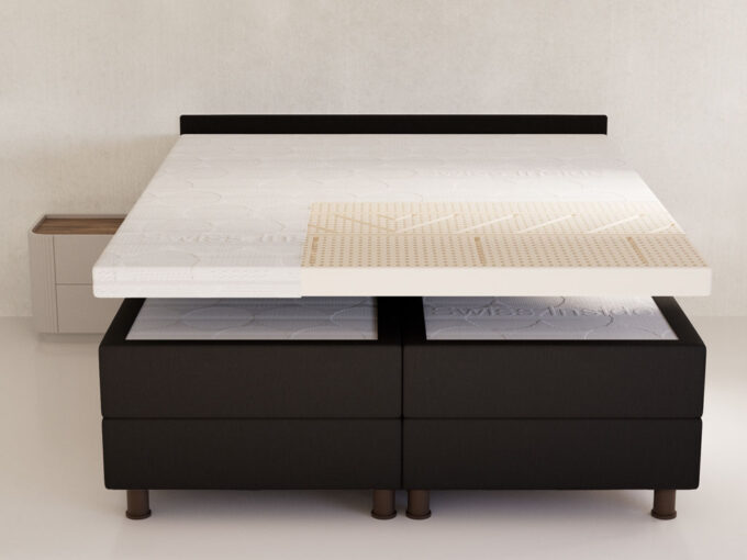 Talalay latex Supreme topper vooraanzicht open