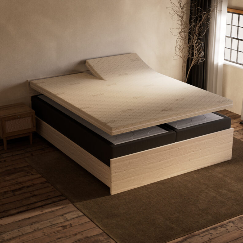 Vita® Talalay Latex topdekmatras 100% natuurlijk met split schuin dicht